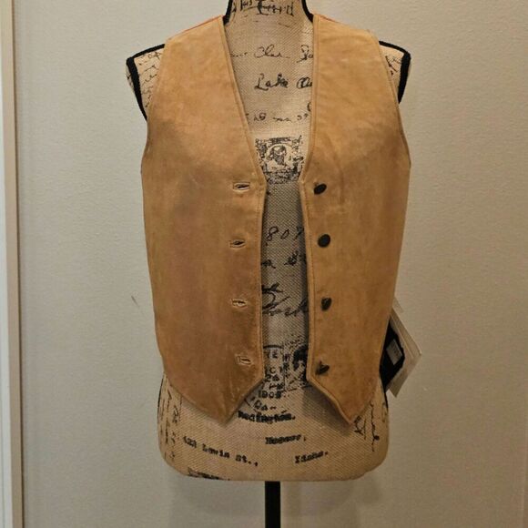 NWT Beyond Leather Leather Vintage Suede Vest Size Medium - Picture 1 of 8